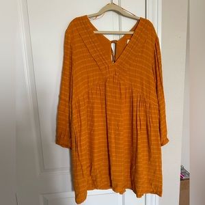 NWT Anthropologie Maeve dress XL gold tie back